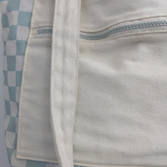 Checkered Tote Bag with Front Pocket - Picture 11 of 13